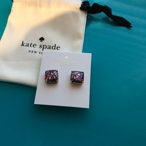NWT Kate spade glitter earrings